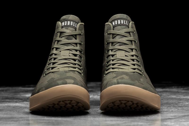 Camo Nobull High-Top Dark Forest Camo Canvas Men's Trainers | CA B1508E